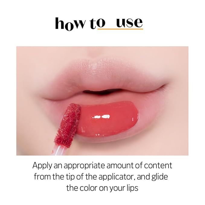 ETUDE Over Glowy Lip Stain Tint #1 Scented Rose | Non-Sticky Vegan Lip Tint | Moisturized & Long-lasting Lip Gloss | Daily Tint for Dry Lips K-beauty-VivaGrace Women