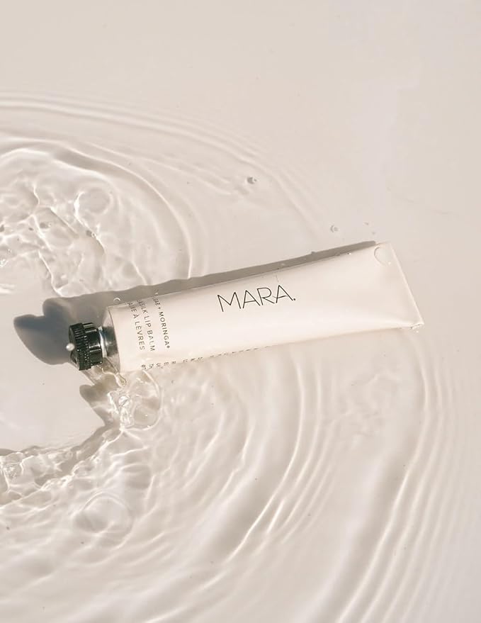 MARA - Natural Sea Silk Lip Balm With Algae + Moringa | Non-Toxic, Plant-Based Skin Care, Hypoallergenic | Moisturize, Plump + Soothe Dry, Chapped Lips (Clear, 0.5 oz | 15 ml)-VivaGrace Women