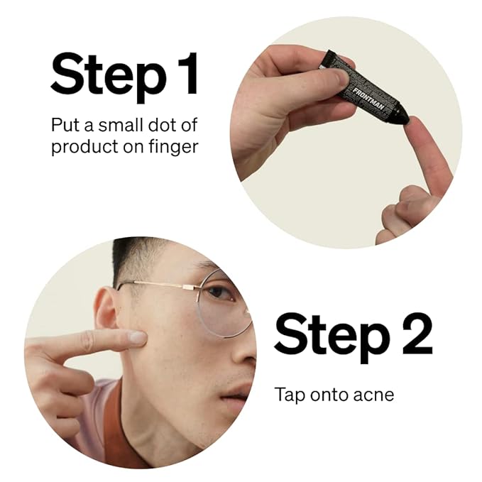 FRONTMAN Fade, Men's Acne Concealer With Salicylic Acid For Acne | For Blemishes & Dark Circles | Natural Coverage, Non-Greasy Formula, Oil-Free, Fragrance-Free | Perfect for All Skin Types | Men’s Concealer D2 Dark Shade-VivaGrace Women