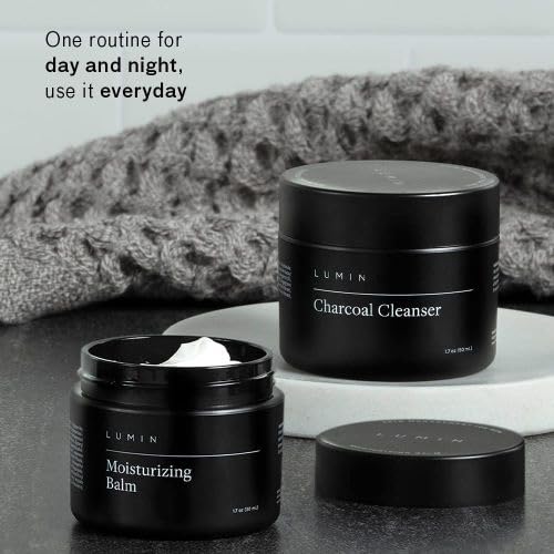 Lumin - Dynamic Duo - Skin Care kit for Men - Includes: Charcoal Face Wash Daily Detox & Daily Face Moisturizer,Suitable for all skin types, Daily Use, Two Month Supply-VivaGrace Women