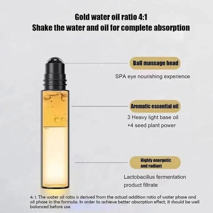Time Eraser Rollerball, Retinol Anti-Wrinkle Eye Serum Oil, Eye Oil Roller, Reduces Fine Lines, Anti Wrinkle Serum For Eye-VivaGrace Women