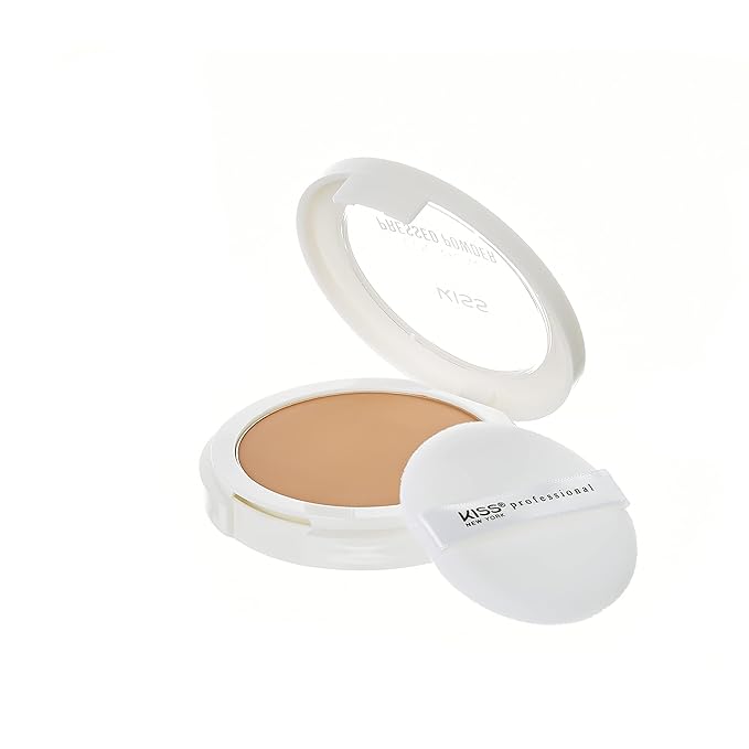 KISS Cover and Care Acne Control Pressed Powder Shine Free Face Light Weight Makeup Setting Powder - APP415 (Mocha)-VivaGrace Women