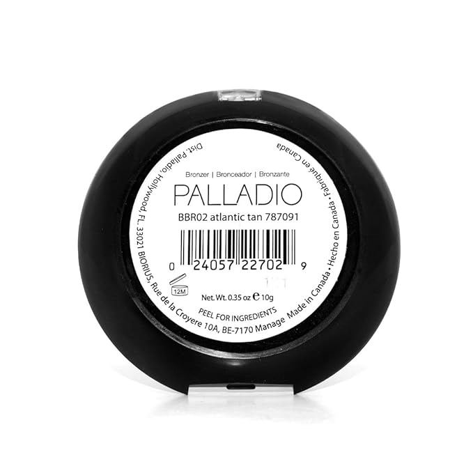Palladio Baked Bronzer, Highly Pigmented and Easy to Blend, Shimmery Bronzed Glow, Use Dry or Wet, Lasts all day long, Provides Rich Tanning Color Finish, Powder Compact, Atlantic Tan-VivaGrace Women