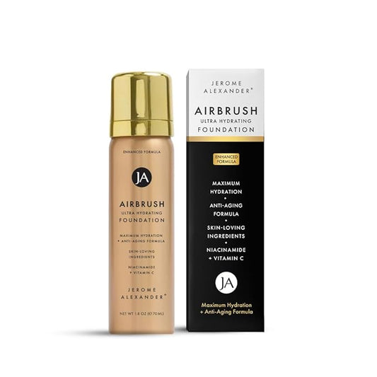 Jerome Alexander Airbrush Foundation Ultra Hydrating, Spray Foundation Makeup with 2x the Active Ingredients, Ultra-Light, Buildable, Full Coverage Formula (Fair)-VivaGrace Women