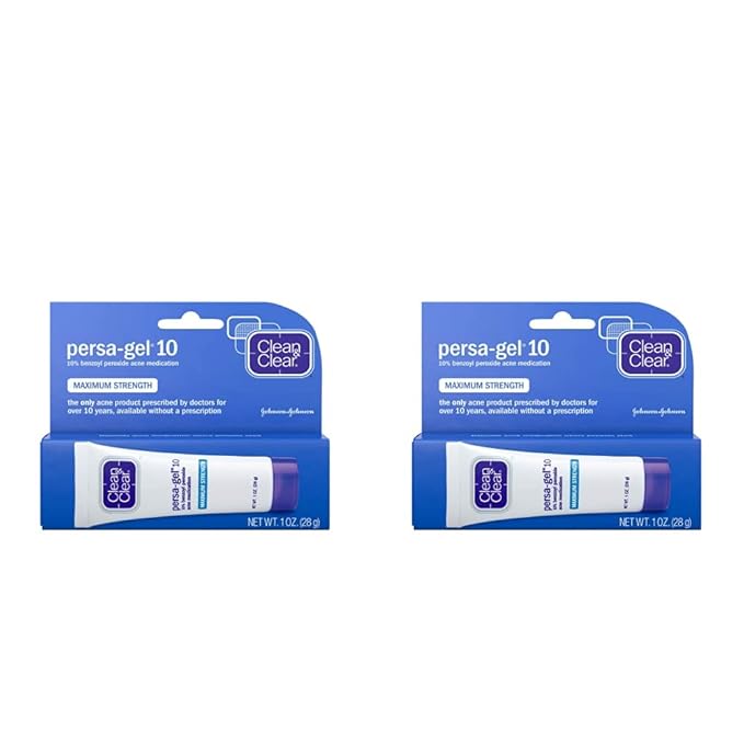 Clean & Clear, Persa-Gel 10 Acne Spot Treatment, Maximum Strength, 1 Oz (Pack of 2)