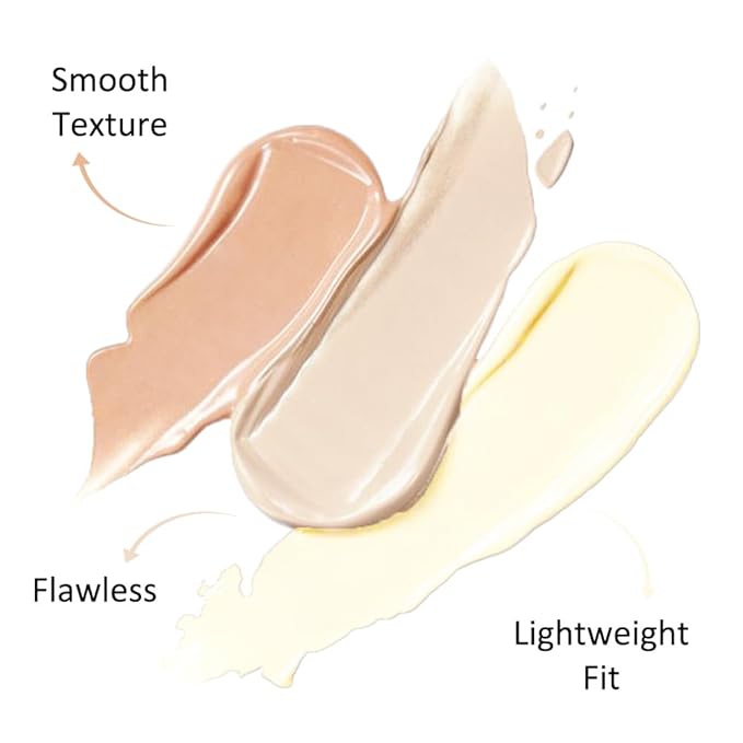 Kaely Tri Color Concealer Pot,Color Correcting Concealer for Dark Circles Spots,3 Color Cream Concealer Full Coverage,Foundation Contour Makeup Palettes,under Eye Brightener corrector de ojeras,03-VivaGrace Women