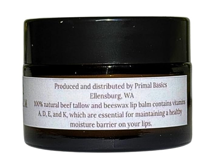 100% Grass Fed Grass Finished Beef Tallow and Beeswax Lip Balm, Face Moisturizer, Body Balm, for Oily, Dry, Sensitive Skin, USA Made-VivaGrace Women