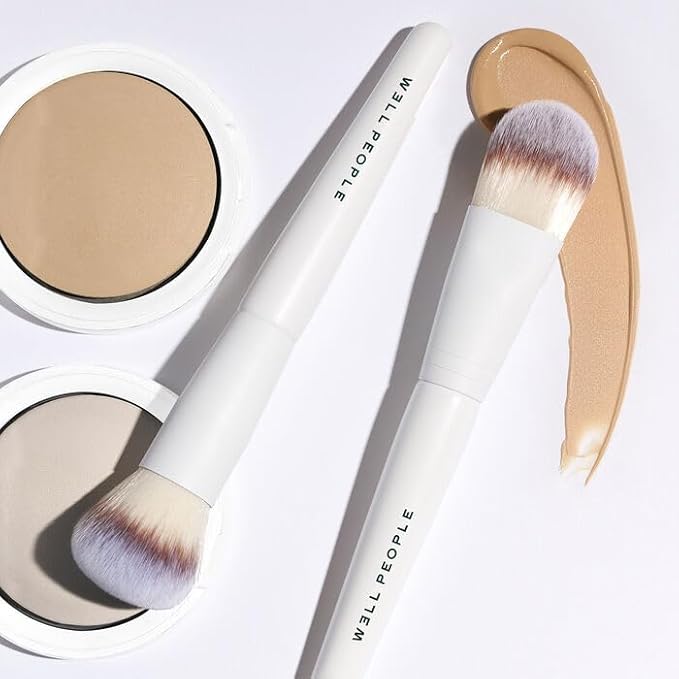 Well People Bio Complexion Brush Set, 4-Piece Face Brush Set For All Complexion Products, For Liquids, Powders & Creams, Cruelty-free Bristles-VivaGrace Women