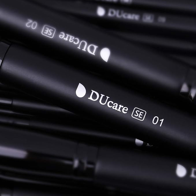 DUcare 27Pcs Makeup Brush Set Black Professional Premium Cosmetic Brushes for Foundation, Concealer, Eyeshadow, Blending, Powder, Contouring-VivaGrace Women