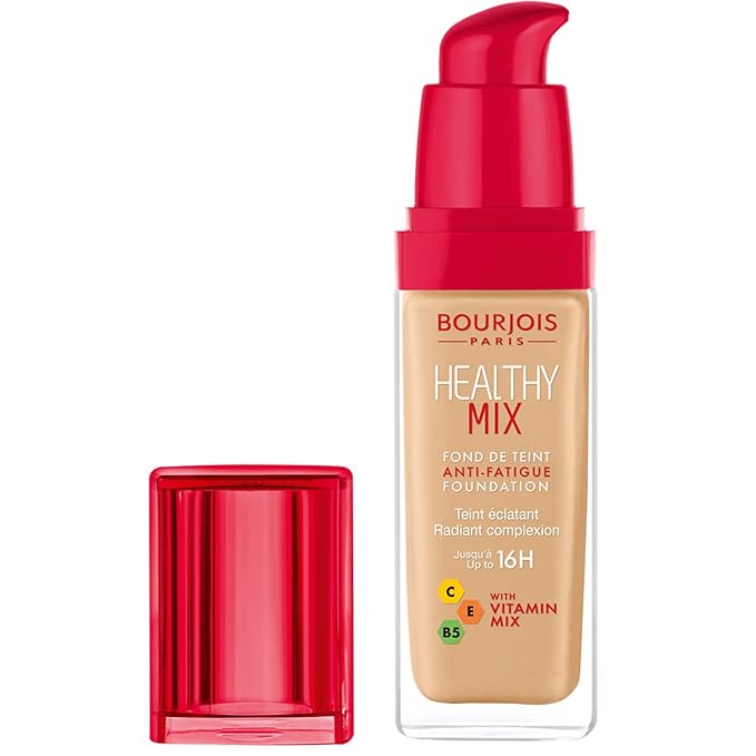 Bourjois Healthy Mix Anti-Fatigue Medium Coverage Liquid Foundation 53 Light Beige, 30ml, 29199601053-VivaGrace Women