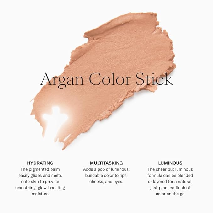 Josie Maran Color Stick & Lip Gloss Makeup Set - Argan Oil-Based Makeup Balm for Lips, Cheeks & Eyes + Hyaluronic Acid Infused Plumping Lip Gloss (2 Piece Set)-VivaGrace Women