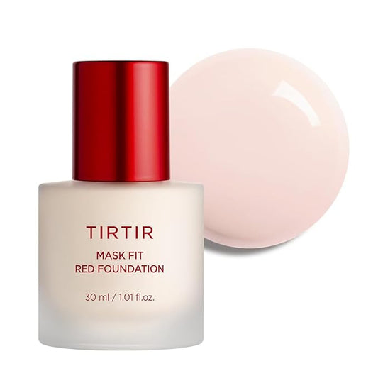 TIRTIR Mask Fit Red FoundationㅣLong Lasting Flawless Coverage, Energy Essence, Lightweight, Hydrating, Pore-Blurring, Breathable Satin Finish, Makeup, Radiant Skin, #11C Cool Rosy, 1.01 Fl Oz-VivaGrace Women