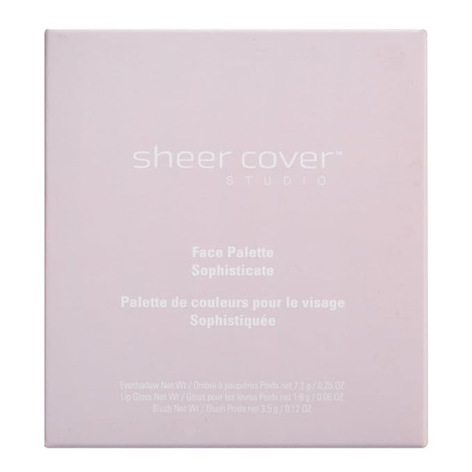 Sheer Cover – Sophisticate Look Face Palette For Eyes, Lips, and Cheeks – with Brush-VivaGrace Women