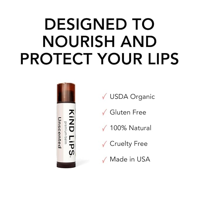 Kind Lips Lip Balm - Nourishing & Moisturizing Lip Care for Dry, Chapped Lips | Infused with Shea Butter & Beeswax | Variety Pack | 0.15 Oz (Single Pack)-VivaGrace Women