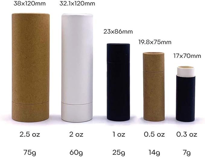 10 Pcs 1oz Cardboard Lip Balm Tubes Kraft Paper Lipstick Tube Empty Lip Gloss Containers Refillable Chapstick Container Round Paper Solid Tube for DIY Cosmetic Samples Lotion Deodorant,Brown-VivaGrace Women