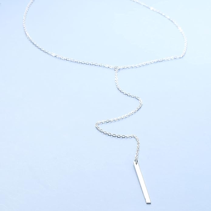 Boho Long Bar Necklace Choker Y Lariat Necklace Chain Minimalist Drop Necklace Jewelry for Women and Girls-VivaGrace Women