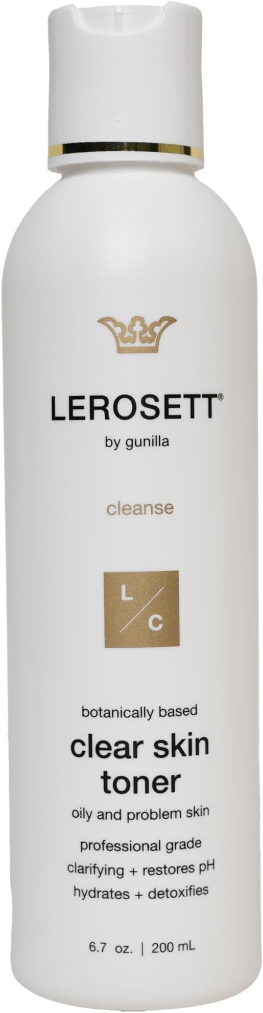 LEROSETT Toner for Clear Skin, Aloe Vera Based Toner with Glycolic Acid & 10 Calming Botanicals Helps Reduce Irritation, Future Blemishes, Blackheads, and Tightens Pores, Natural, Vegan - 6.7 oz-VivaGrace Women