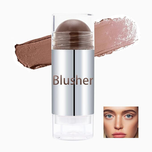 Boobeen Blush Stick Highlighter Makeup Stick Matte Contour Stick, Lightweight Cheek Blush Cream Shimmer Contouring Stick, Waterproof Multi Stick for All Skin Smooth & Natural-VivaGrace Women