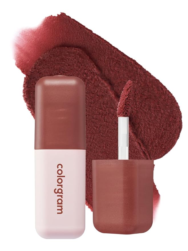 COLORGRAM NUDE BLUR TINT 13 BURNT MARRON | Soft Velvet Matte Liquid Lipstick & Cheek Tint | Lightweight Blurring Tint for a Smooth & Airbrushed Finish | Long-Lasting & Non-Sticky Formula-VivaGrace Women