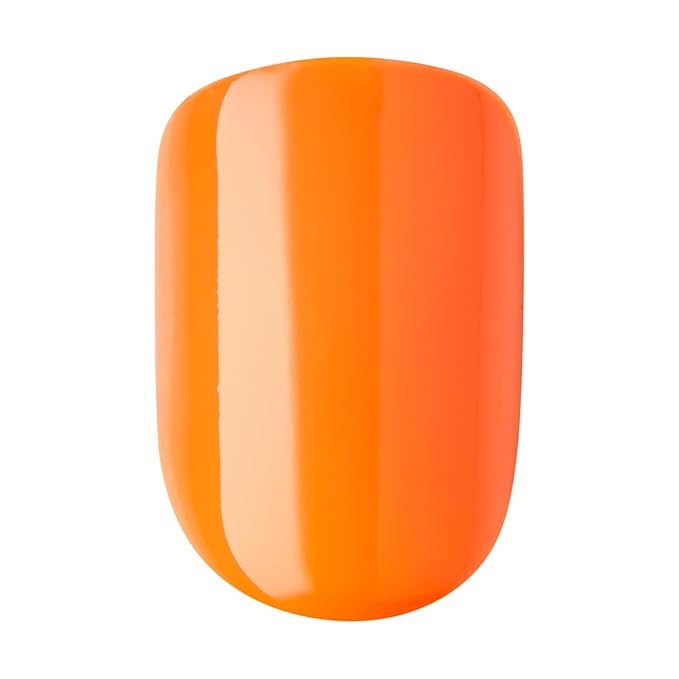 KISS imPRESS Color Press-On Nails Polish-Free Manicure Set, ‘Sweet Mango’, 30 Chip-Proof, Smudge-Proof Fake Nails