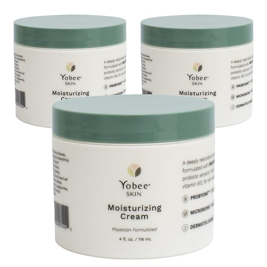 Yobee Body & Face Moisturizing Cream for Dry, Sensitive Skin | Probiotic extracts, Honey, Turmeric, Vitamin B12, Ceramides, Shea Butter | Fragrance Free | For Kids & Adults (3)-VivaGrace Women