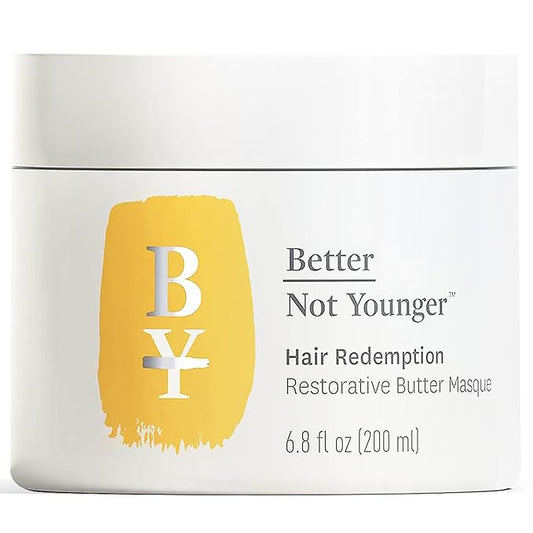 Better Not Younger Restorative Butter Hair Masque 6.8 fl oz - Hair Repair Mask with Plant-Based Butters, Biotin, Argan & Caffeine for Women Over 40 - Restores Moisture, Adds Volume & Boosts Shine-VivaGrace Women