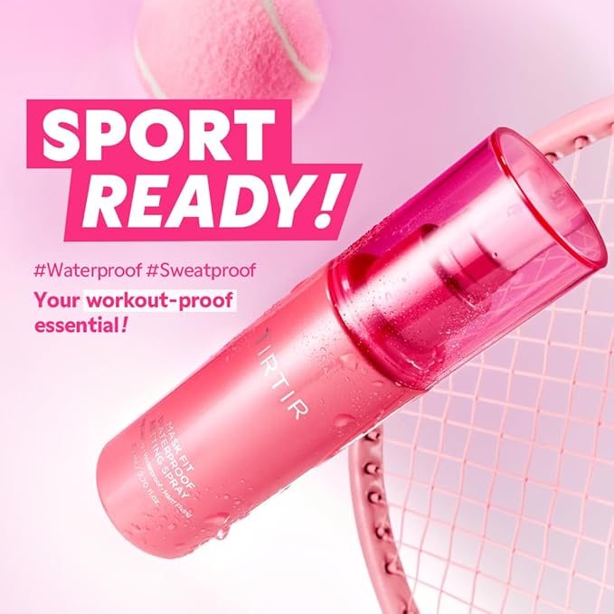TIRTIR Waterproof Setting Spray – 24 Hour Long Lasting Fix, Sweatproof Water Resistant Makeup Finisher – Ethanol Free, Semi Matte Finish for Oily Skin – Korean Makeup Fixer-VivaGrace Women
