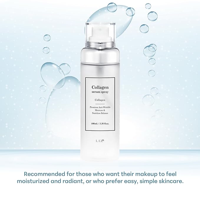 LIZK Collagen Serum Spray for Face 100ml (3.38 fl.oz) Glass Skin,easy to use, sparying at last step in skincare,body care, moisture mist, korea cosmetics-VivaGrace Women