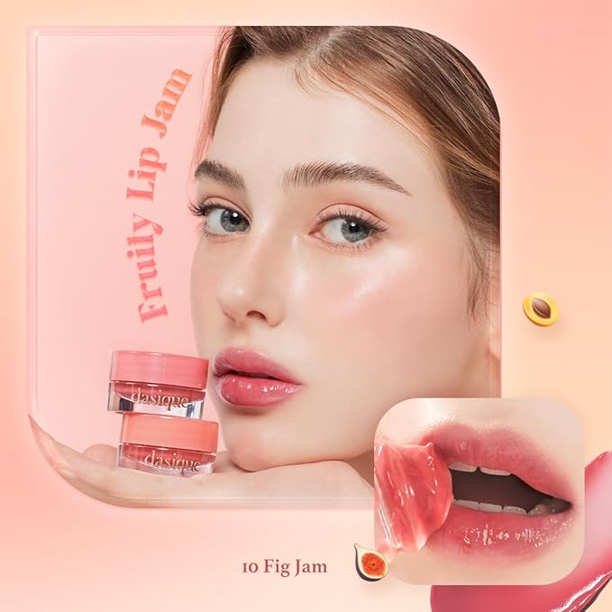 dasique Fruity Lip Jam (#06 Strawberry Jam) | High-shine finish | Moisturizing | Vegan, Cruelty Free | Lip Balm-VivaGrace Women