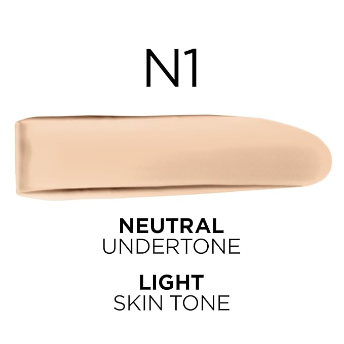L'Oreal Paris True Match Super-Blendable Foundation, Medium Coverage Liquid Foundation Makeup, N1, Light, 1 Fl Oz-VivaGrace Women