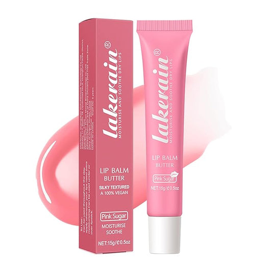 Lip Butter Balm, Day/Night Hydrating Lip Mask, Moisturizing Lip Balm Butter, Ultra-Nourishing Lip Care Moisturizer, Lip Butter Gloss Shine Lip Glow Oil Makeup#6 Pink Sugar-VivaGrace Women