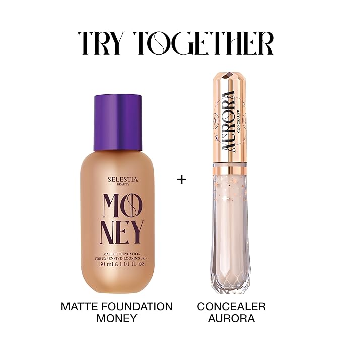 Matte Foundation Money - Long-Lasting Makeup Foundation with Flawless & Buildable Coverage - Liquid Foundation for All Skin Types (Ivory)-VivaGrace Women