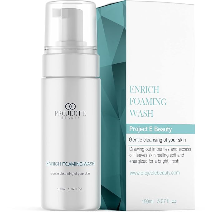 Project E Beauty Enrich Foaming Wash Gentle Cleansing | Moisturizing Daily Face Cleanser | Removes Dirt & Excess Oil | Brightens Skin | Hydrating Formulation | Clear & Smooth Skin | 150ml-VivaGrace Women