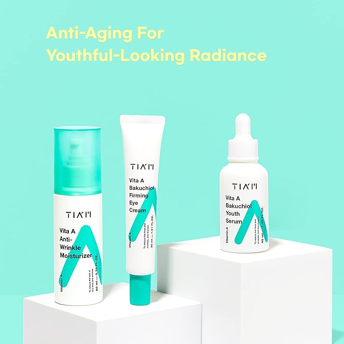 TIAM Vita A Bakuchiol Firming Eye Cream for Wrinkles, Anti-Aging, Dark Circles, and Puffiness, Fragrance-Free Under-Eye Treatment, 1.01 FL.OZ. / 30ml-VivaGrace Women
