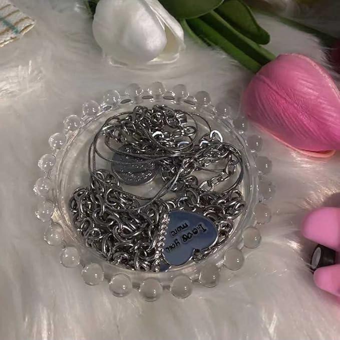 Nail Art Palette Clear Glass Nail Art Color Mixing Plate Nail Art Display Board Cosmetic Mixing Tray Manicure Tool for Home and Salon Use, 1 Piece-VivaGrace Women