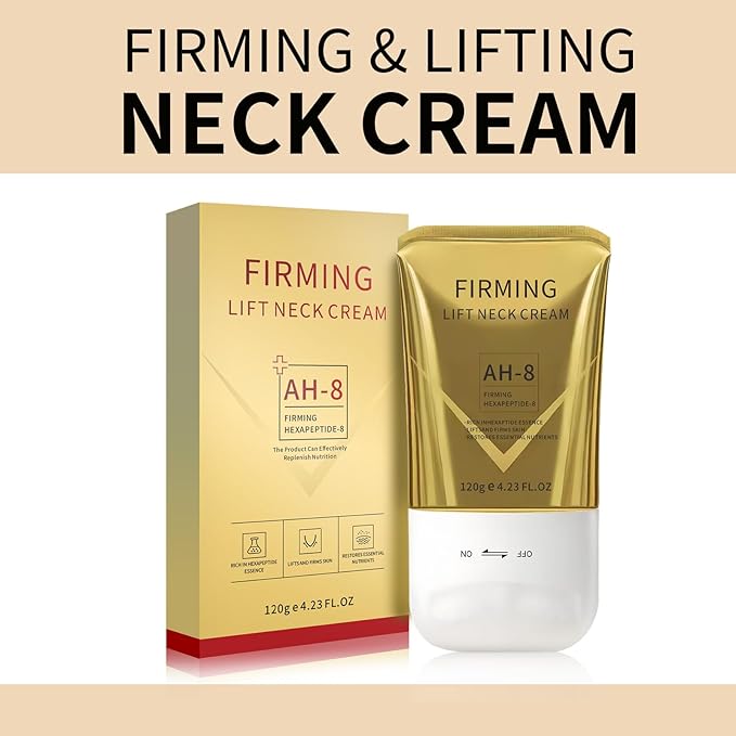 AH-8 Firming Neck Cream with Roller, Tightening & Lifting Cream for Sagging Skin, Contains Hexapeptide, Moisturizing for Face & Body Skin Tightening Cream-VivaGrace Women