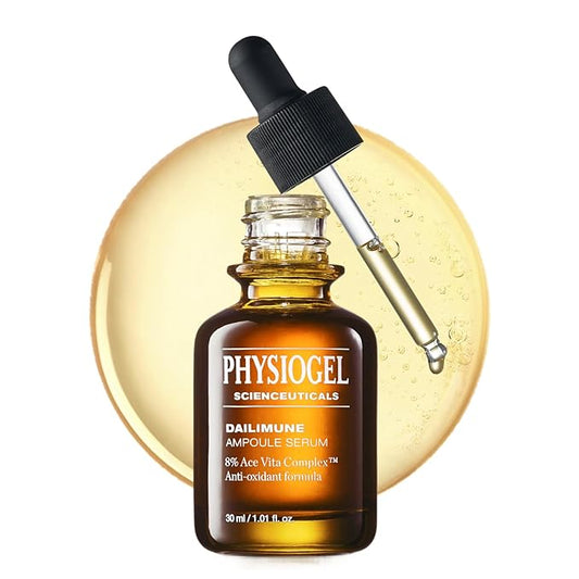 Physiogel Ampoule Vitamin C Face Serum, Strengthens Skin Barrier Antioxidant, Korean skin care, Moisturizing, Brightening, Soothing & Hydrating Serum Vitamin E & B5 Skincare Face Essence.-VivaGrace Women