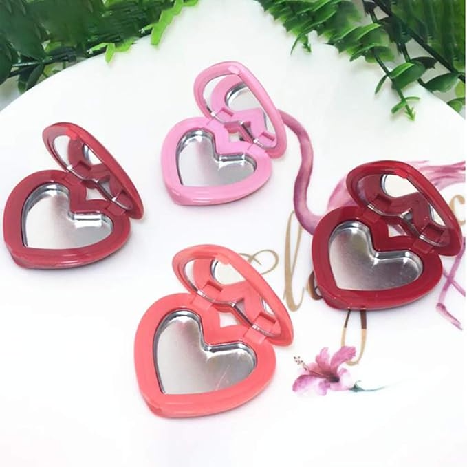 RONRONS 8 Pack Empty Eyeshadow Palette Mini Heart Shaped Lipstick Container Case DIY Cosmetics Container with Mirror-VivaGrace Women