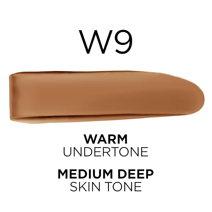 L'Oreal Paris True Match Super-Blendable Foundation, Medium Coverage Liquid Foundation Makeup, W9, Medium Deep, 1 Fl Oz-VivaGrace Women