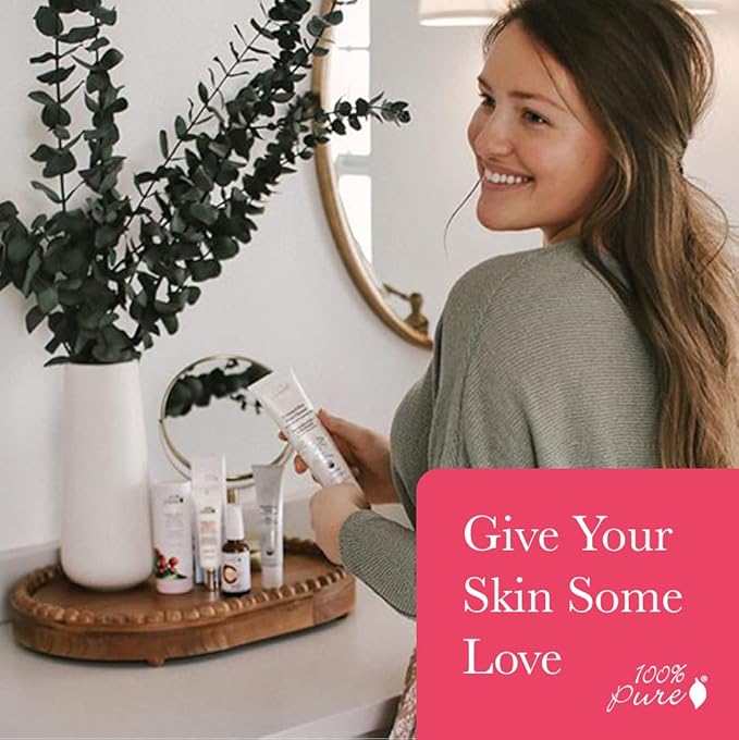 100% PURE Watermelon Cucumber Water Locking Moisturizer Natural Facial Hydration Boost with Hyaluronic Acid Replenishing Anti Aging Face Cream & Quenching Dry Skin Care Vegan - 1.4 fl oz-VivaGrace Women