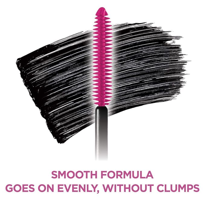 L'Oreal Paris Makeup Telescopic Original Lengthening, Lash Separating Mascara with Dual Precision Brush, Washable, Blackest Black, 0.27 Fl Oz., 2 Count