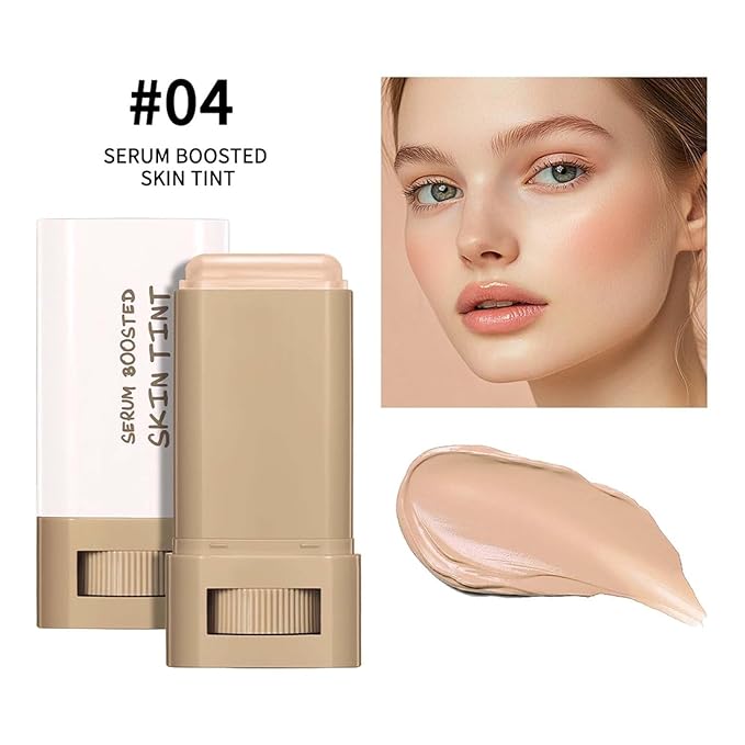Beauty Balm Serum Boosted Skin Tint – Hydrating Tinted Moisturizer, Lightweight Solid Tinted Foundation Stick for Flawless, Sheer to Medium Coverage, Radiant & Dewy Finish, All-Day Wear (4#, 1)-VivaGrace Women