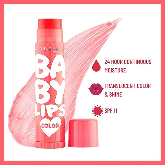 Maybelline Baby Lips Color SPF 16 Lip Balm 4.5g (Cherry Kiss)-VivaGrace Women