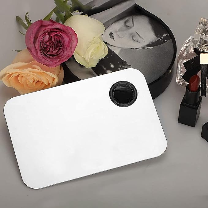 Makeup Mixing Palette, KissDate Korean Spatula Makeup Palette with Foundation Spatula, Stocking Stuffers Christmas Gifts for Women Stainless Steel Picasso Makeup Spatula Mixing Tray Makeup Mixer-VivaGrace Women