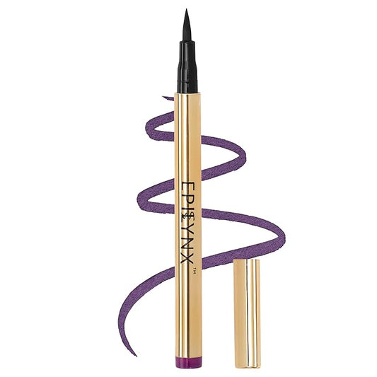 Waterproof Eyeliner - Smudge-Proof Liquid Eyeliner Pen with Precision Tip for Smooth, Long-Lasting Application - Vegan, Hypoallergenic & Gluten-Free Eye Liner - 2mL Purple-VivaGrace Women