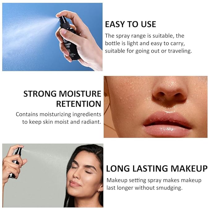 Kaely 2IN1 Hydrating Setting Spray for Face,Primer Face Makeup Matte Dewy Finish,Waterproof Setting Spray for Makeup Long Lasting,Oil Control,maquillaje Up To 16 Hours,Vegan & Cruelty-Free-VivaGrace Women