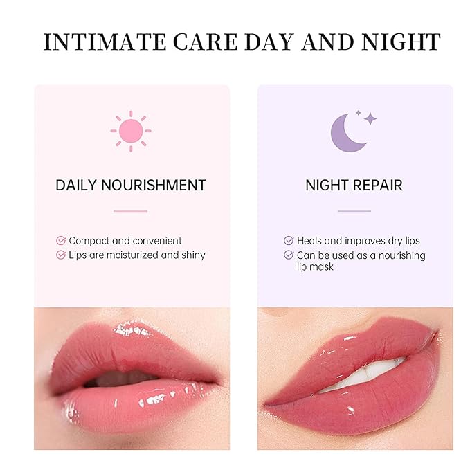 4 Color Glossy Lip Butter Balm, Moisturizing Lip Gloss Butter Non Sticky High Shiny Finish Lip Glow Oil, Natural Plumping Lip Tint Lip Care & Repair Lip Mask for Soft & Smooth & Protect Dry Lip-VivaGrace Women