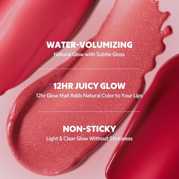TIRTIR [*Mini Size Waterism Tinted Lip Gloss #16 Tangering, 0.06 Fl Oz – Kiss Ready Lipgloss, 12H Long Lasting Non Sticky Natural Tinted Glow Korean Multiuse Cheek and Lip Tint for Women gift-VivaGrace Women