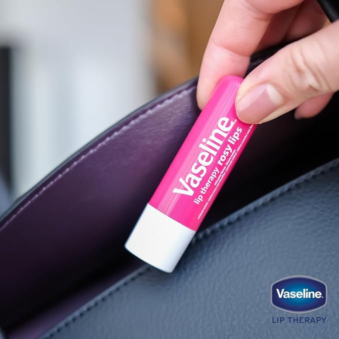 Vaseline Lip Therapy Rosy Lips - Hydrating Lip Balm Pack, Vaseline Stick, Lip Moisturizer for Dry Lips, 0.16 Oz Each (Pack of 8)-VivaGrace Women