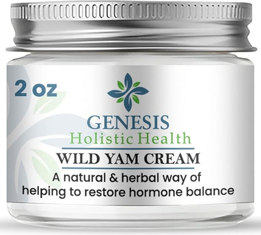 Genesis Wild Yam Root Cream, Organic Balancing Cream for Women, Deep Nourishment and Hydration, Made with Wild Yam Root, Chaste Tree Berry, and Red Clover, 2oz-VivaGrace Women